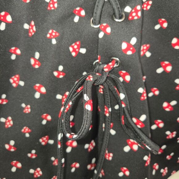 Hot Topic Red Mushroom Lace-Up Skirt MEDIUM - Picture 5 of 7